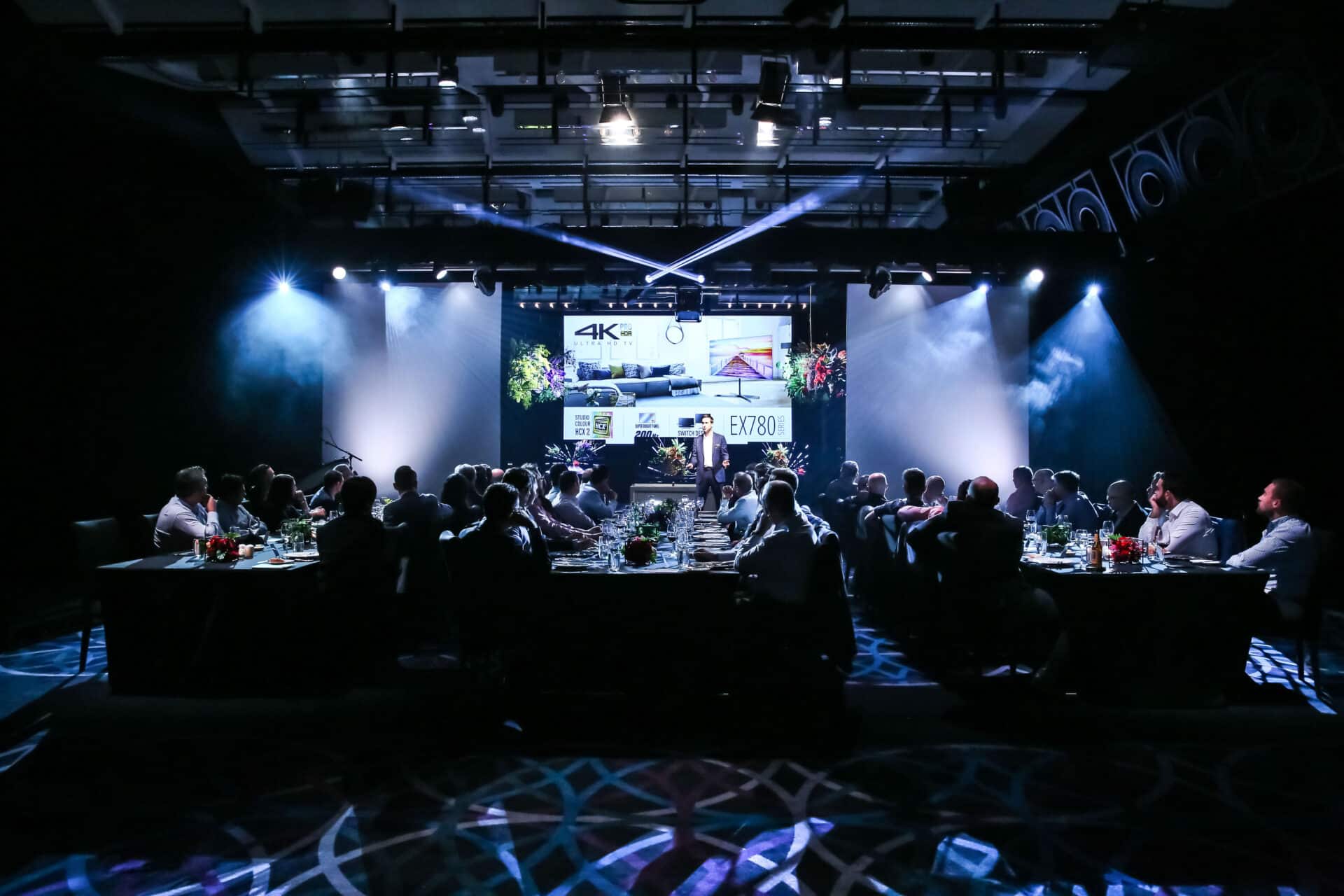 Panasonic 4K OLED television showcased within immersive cinematic environment