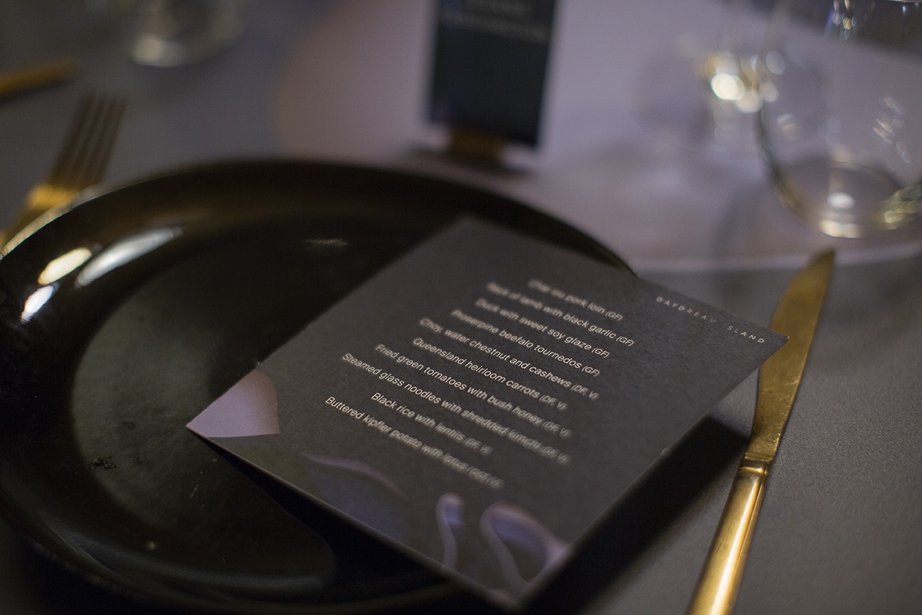 VIP guests enjoying regional cuisine at Daydream Island launch dinner